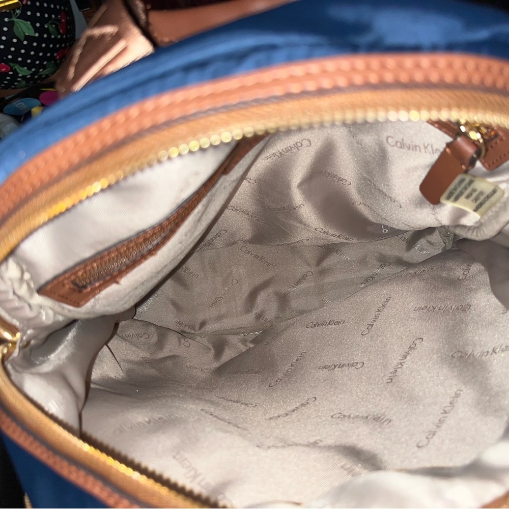 Calvin Klein navy blue and cognac nylon backpack - Picture 11 of 16
